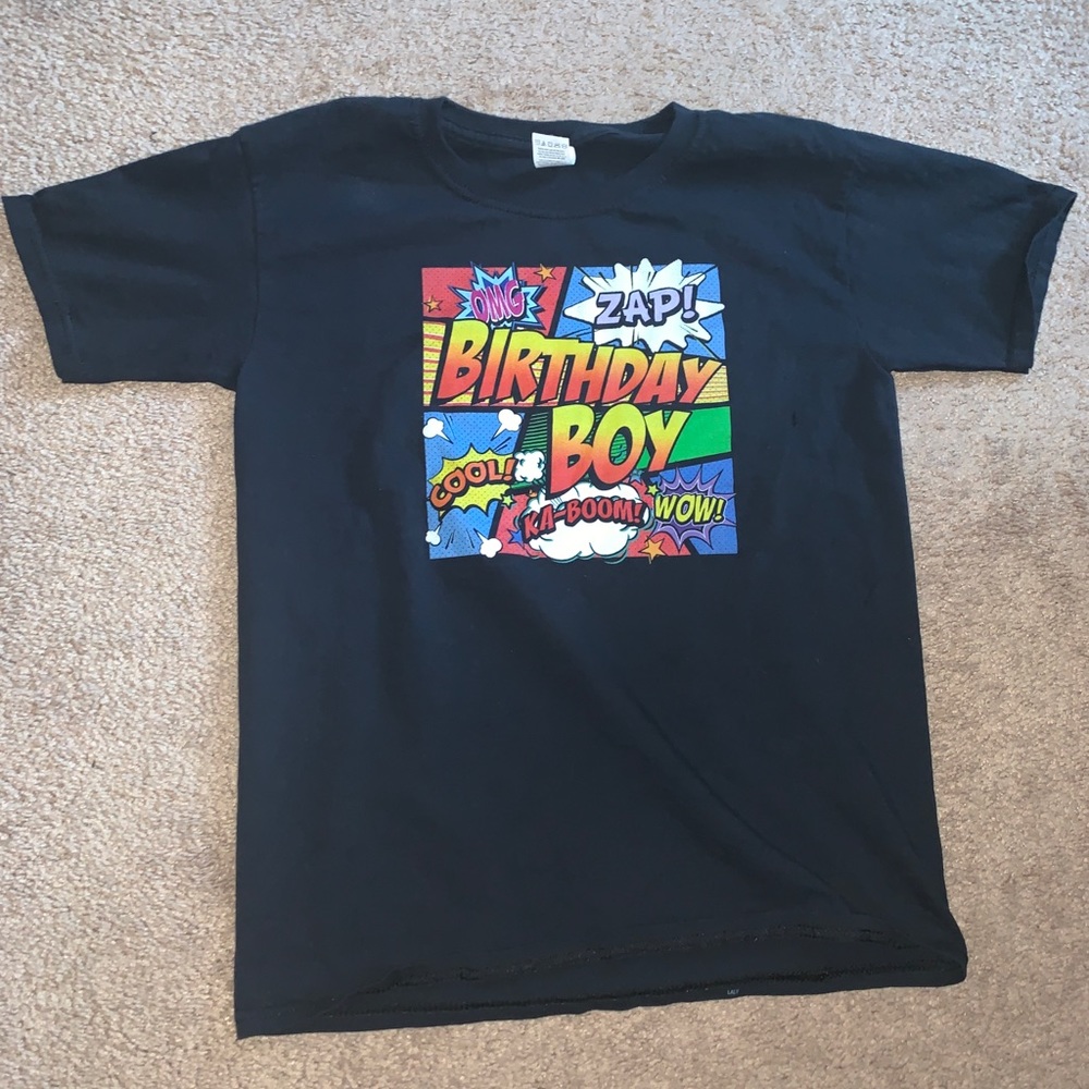 Boys superhero birthday shirt
